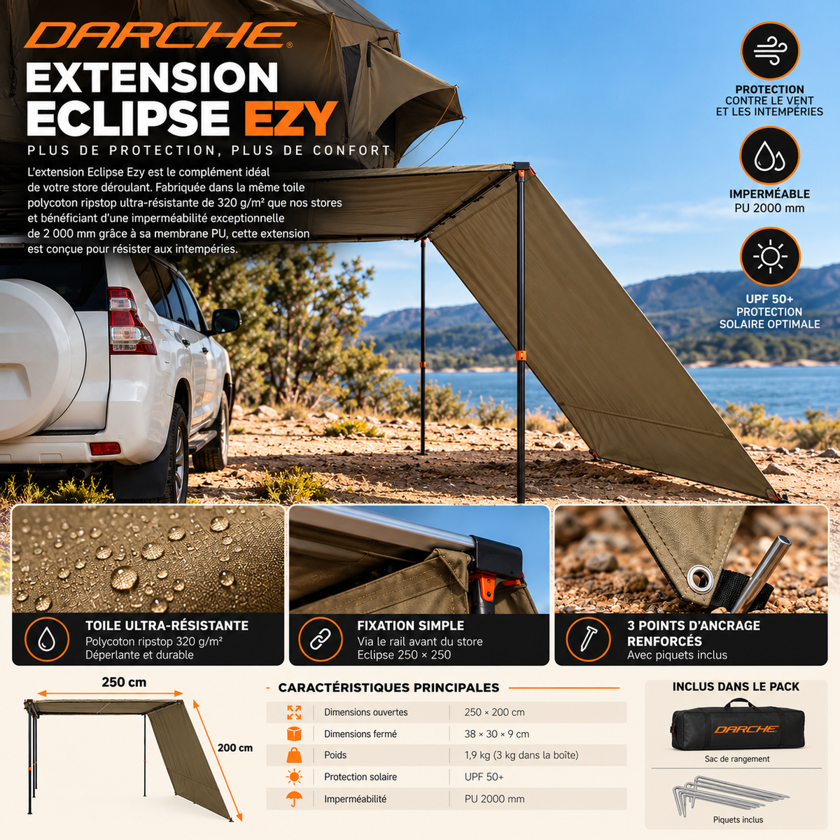 Mur d'extension avant Darche Eclipse 250 – vue 2