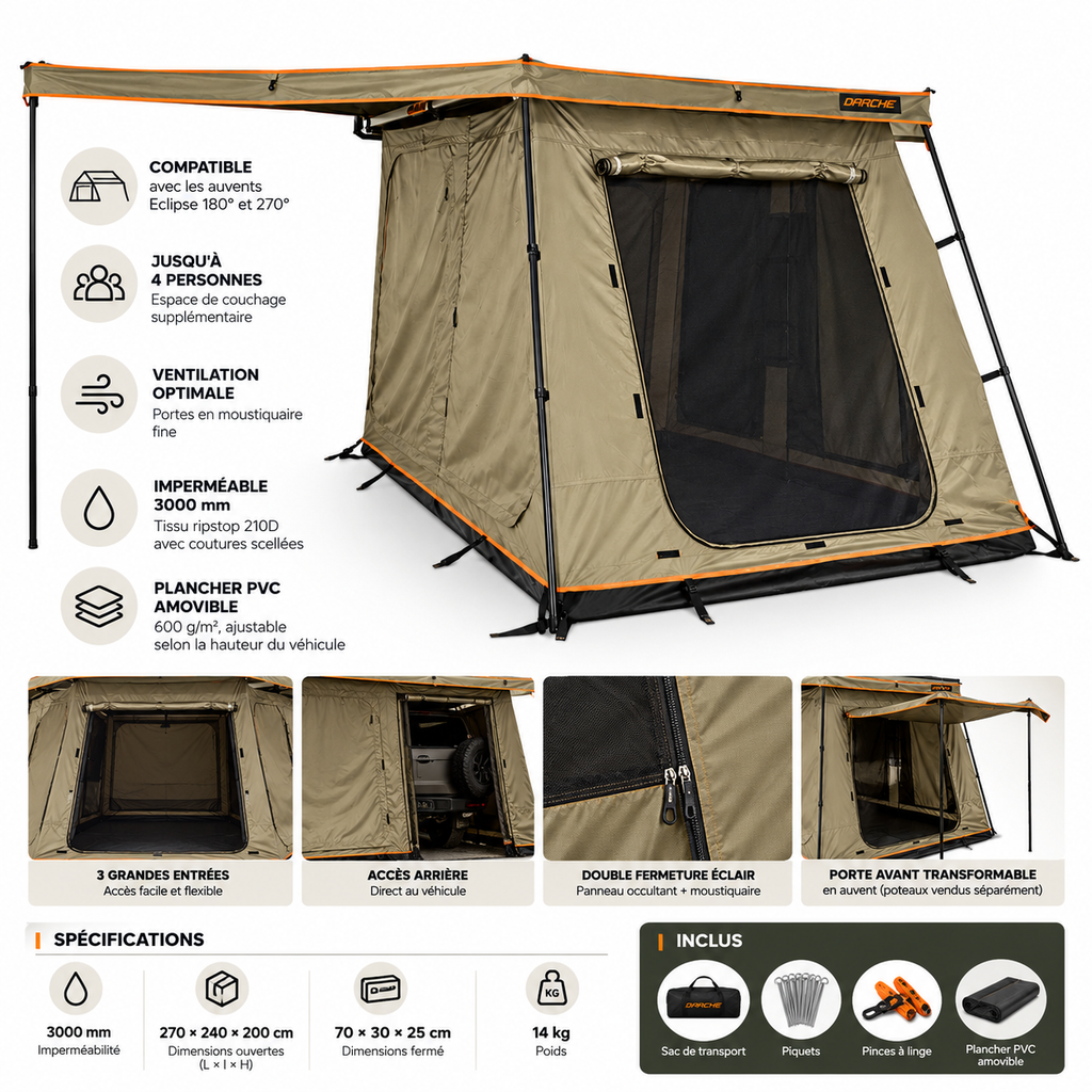 Annexe Darche Eclipse Retreat sous auvent 180 / 270 – vue 2