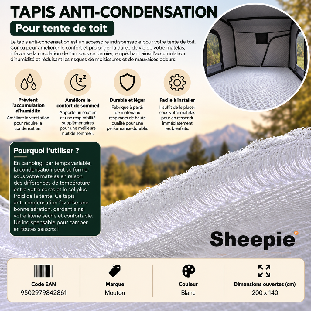 Tapis anti-condensation Sheepie Jimba Jimba – vue 2