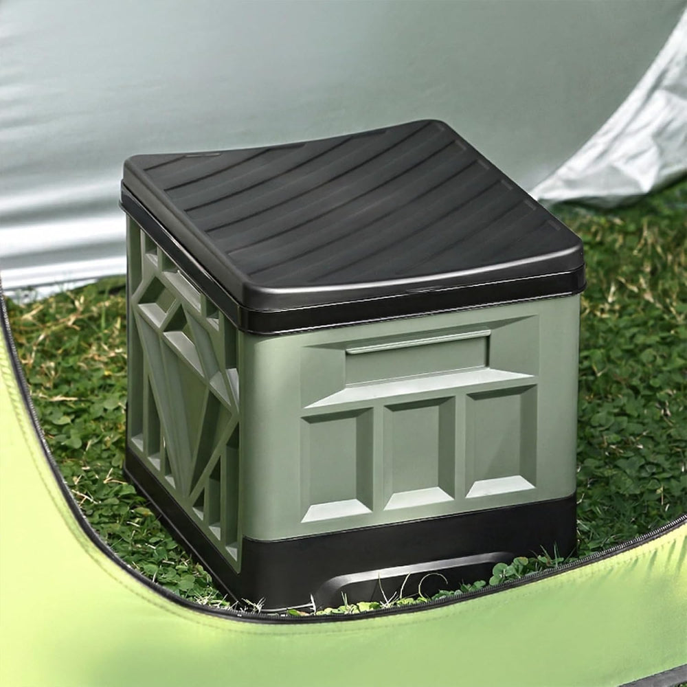 Toilettes portables pliables Tentwave fermées, couvercle rabattu