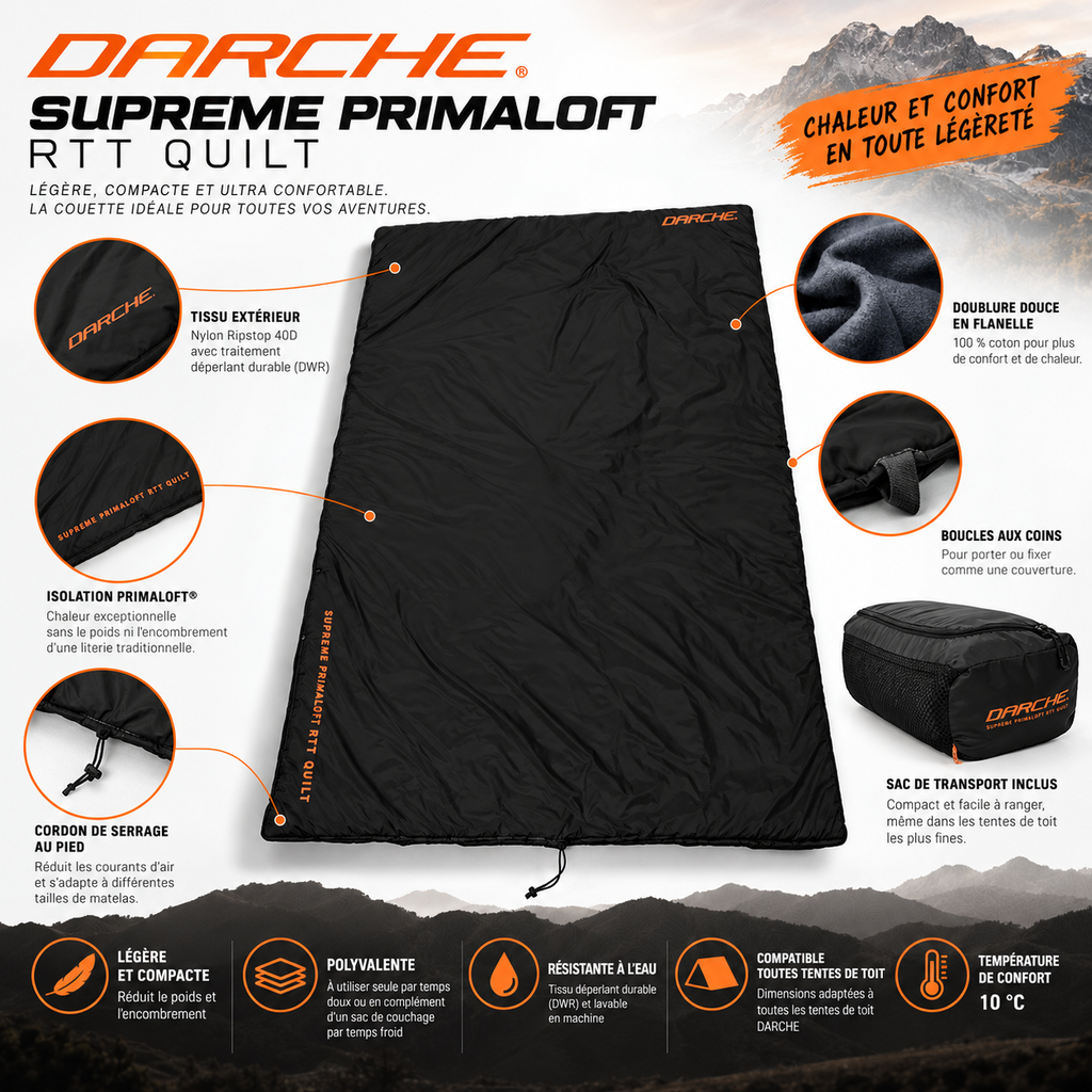 Couette Darche Supreme PrimaLoft pour tente de toit – vue 2