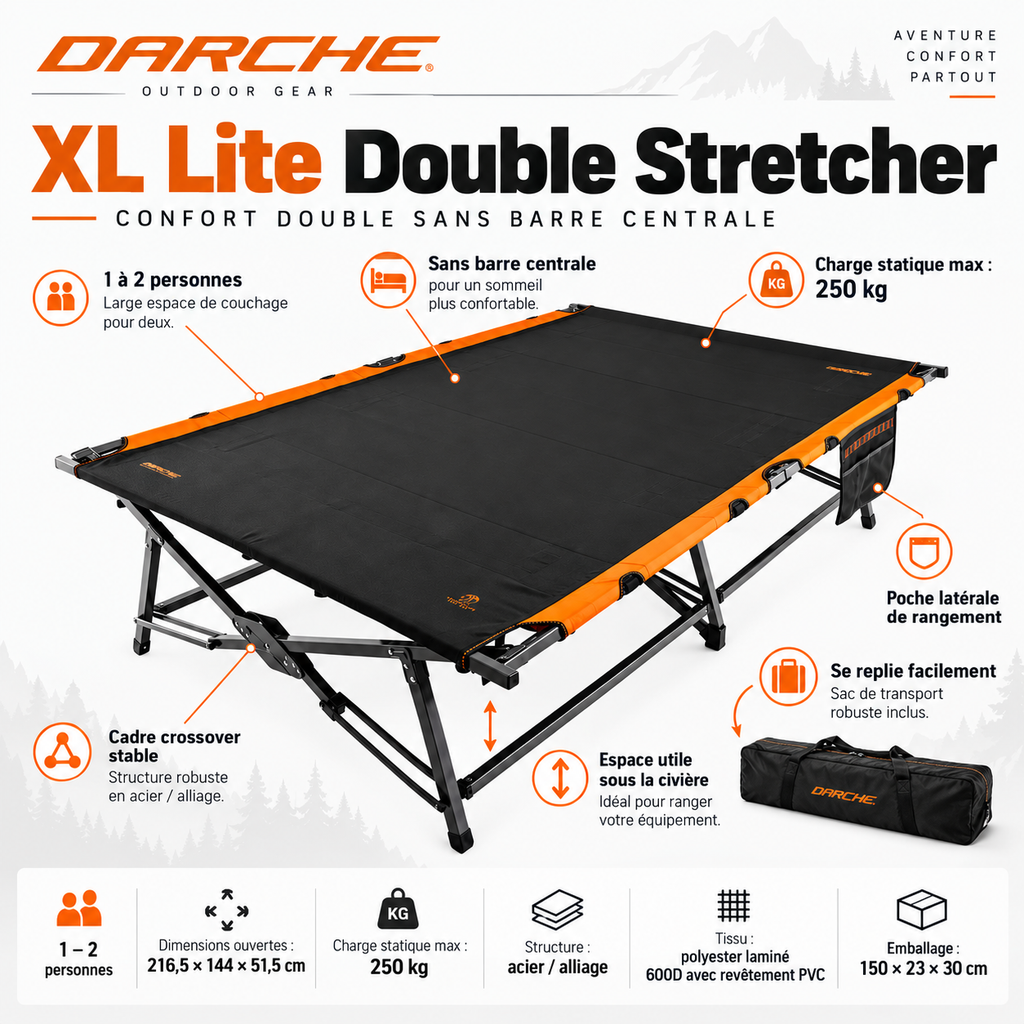 Lit de camp double Darche XL Lite – vue 2