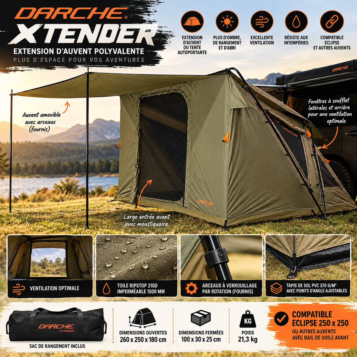 Tente annexe Darche Xtender 2,5 – vue 2